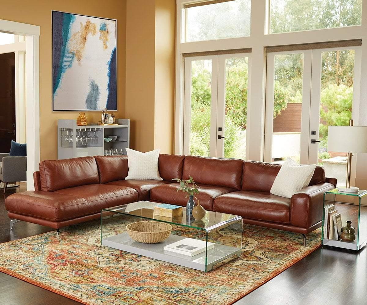 Peruna Leather Left Sectional - Image 3