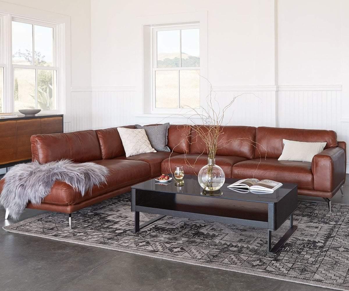 Peruna Leather Left Sectional - Image 4